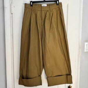 BDG Pleated Cropped Baggy Chinos